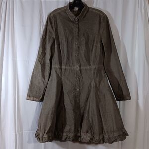 Elemente Clemente Womens Medium/2 Tunic Shirt Dress Lagenlook Stretch Bubble